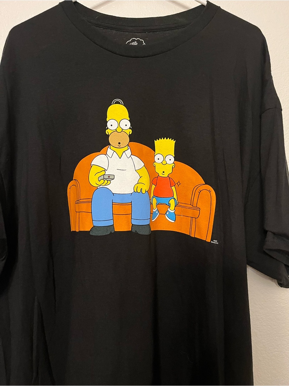 The Simpsons Homer Bart Graphic Tee Shirt Black 2XL Cartoon TV Show - Picture 2 of 3